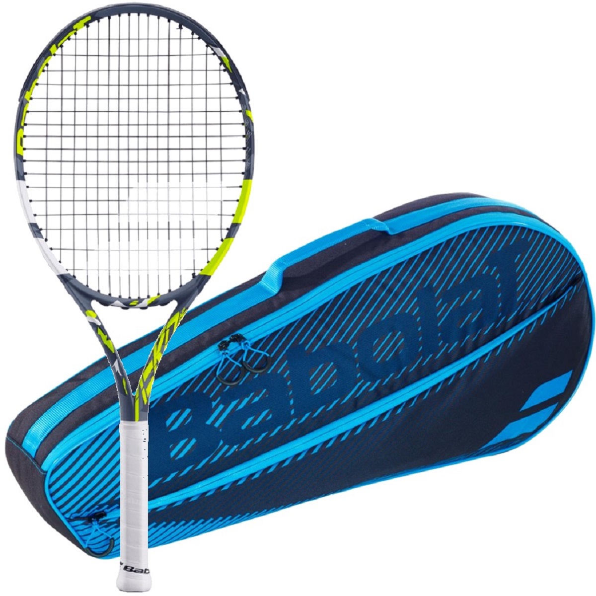 AeroJr-751202-146-BNDL Babolat Aero 26 Junior Blue Club Tennis Starter Kit - Best for Ages 11 to 12