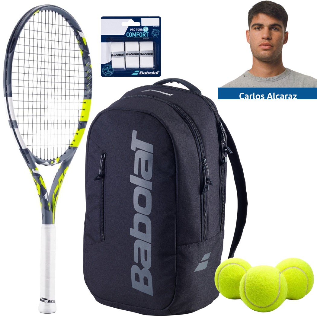 Alcaraz-ProPlayer-JrRecreation-BNDL Carlos Alcaraz Pro Player Junior Beginner Bundle a