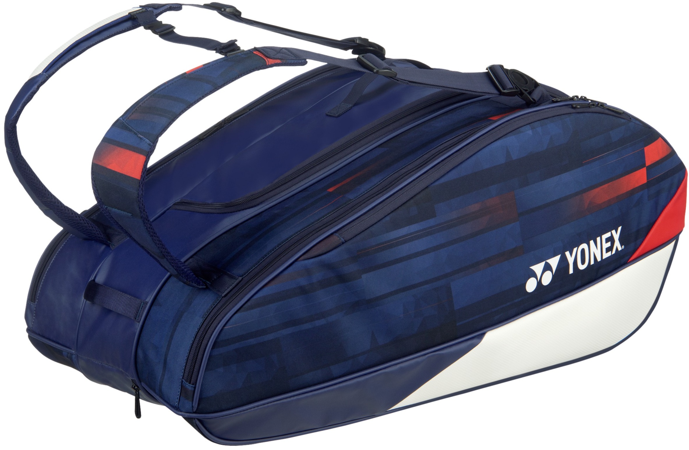 BAG29PALDWNR Yonex Limited Pro 9 Racquet Tennis Bag (White/Navy/Red)