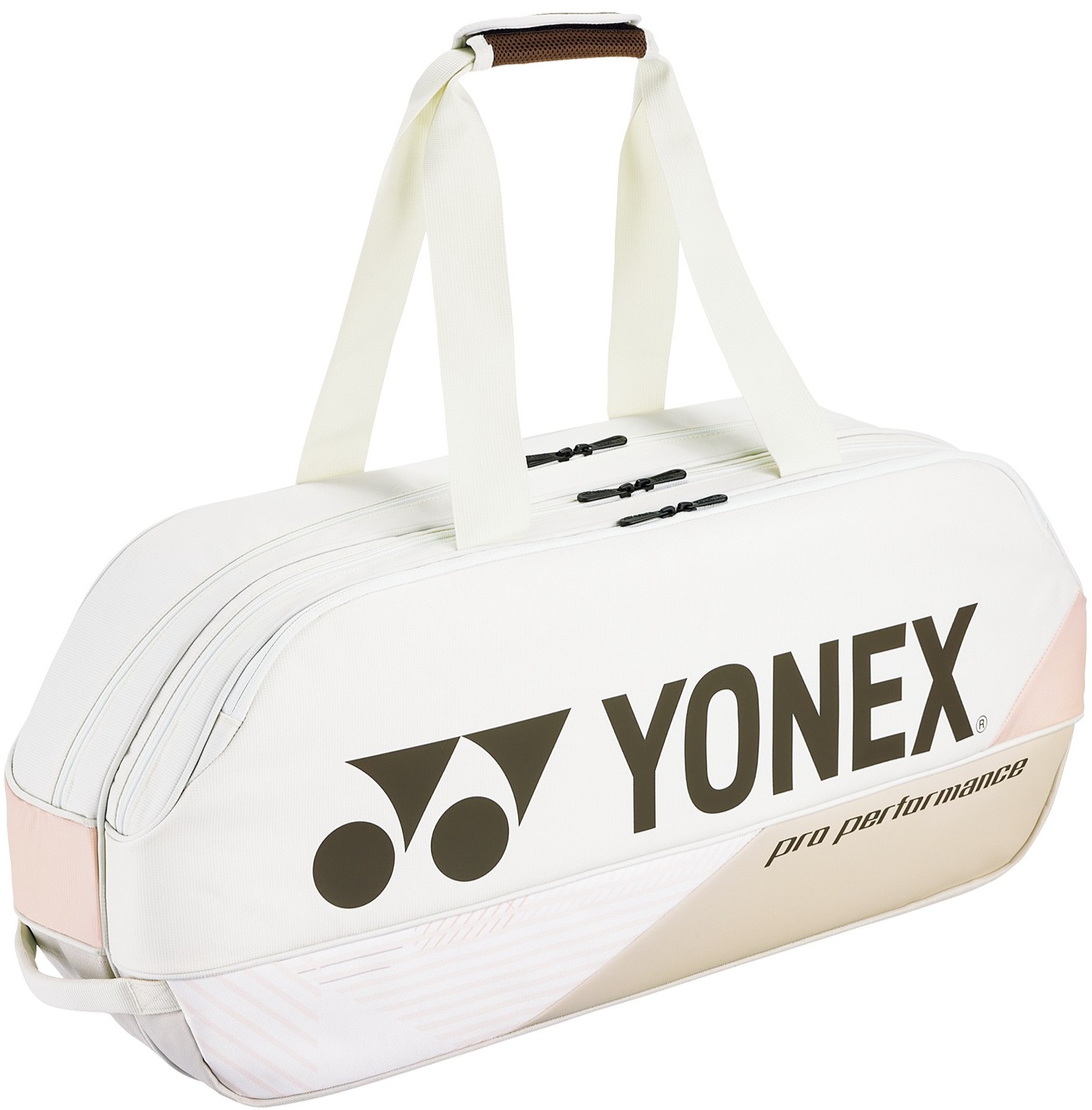 YONEX バドミントンバッグ ホワイト/ゴールド Yonex Pro Tournament Tennis Bag (Sand Beige)