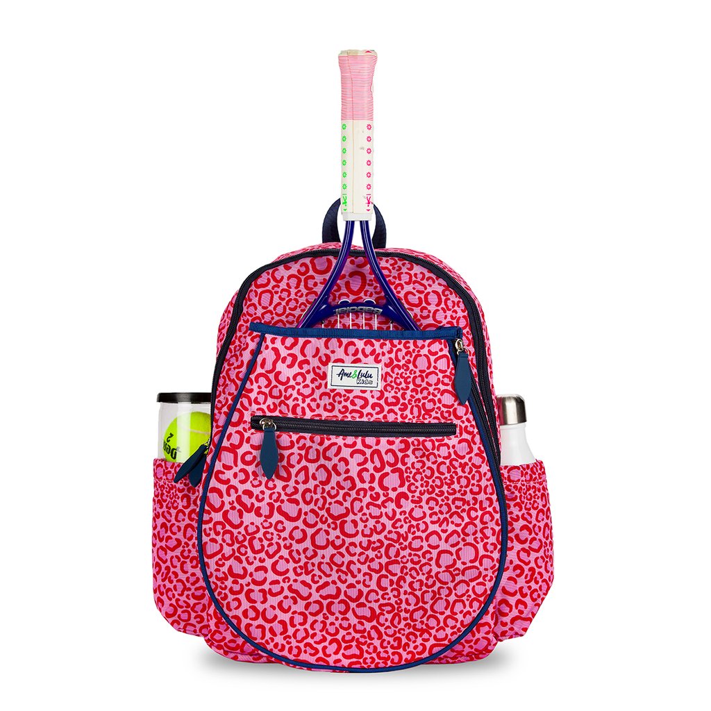 Ame & Lulu Big Love Kid's Tennis Backpack (Pink Leopard)