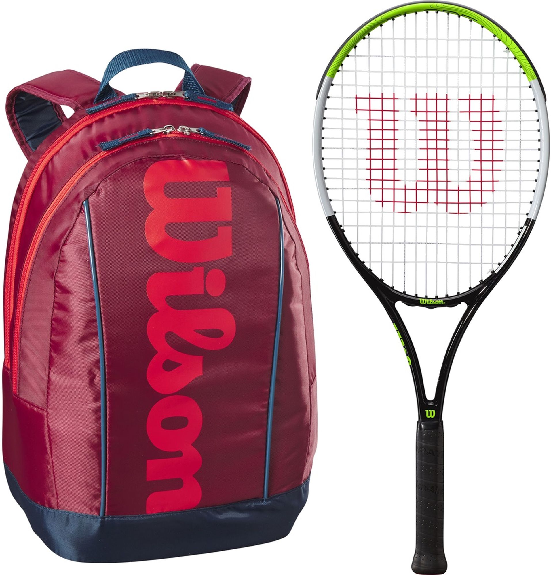 BladeFeelJr-WR8023803001U Wilson Blade Feel Junior Tennis Racquet + Backpack (Red/Infrared)