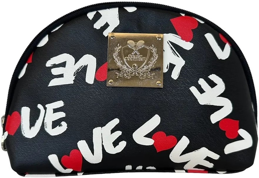 CC-ZC-LV Court Couture Zippered Clutch Cosmetic Case (Lots of Love)
