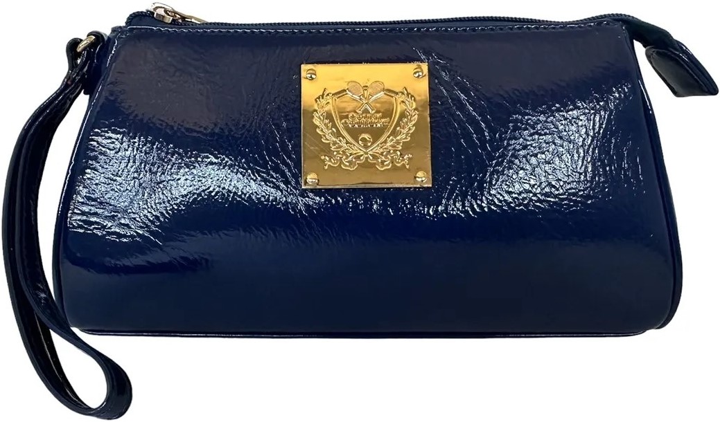 CC-ZC-PBL Court Couture Zippered Clutch Cosmetic Case (Patent Blue)
