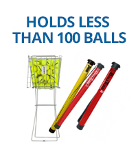 Holds less than 100 balls