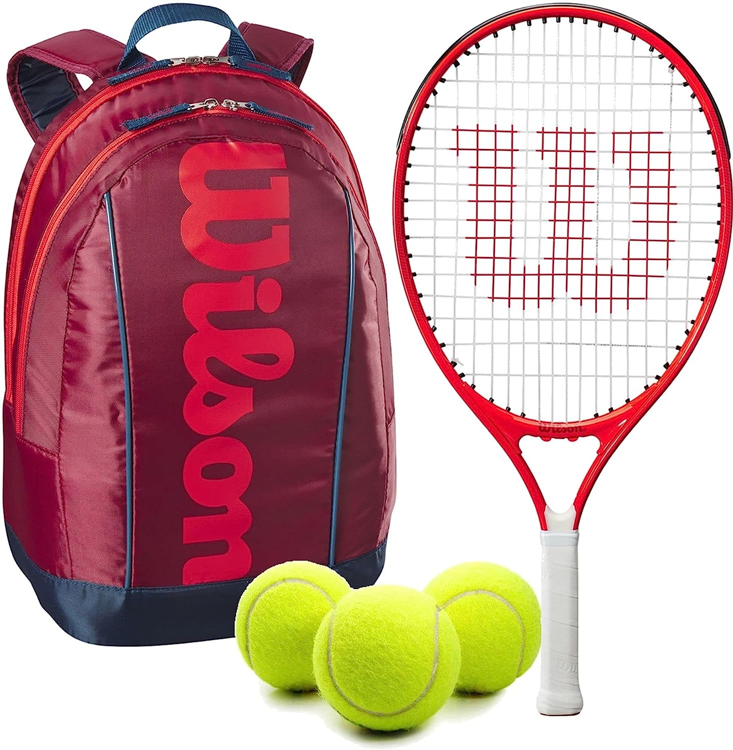 Wilson Roger Federer Junior Tennis Racquet + Backpack with 3 Tennis ...