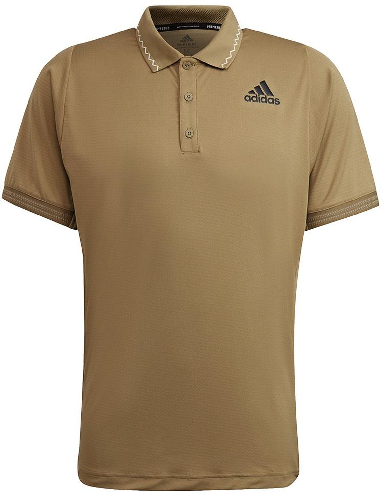 H31374-Olive Adidas Men's Freelift Primeblue Tennis Polo (Olive)