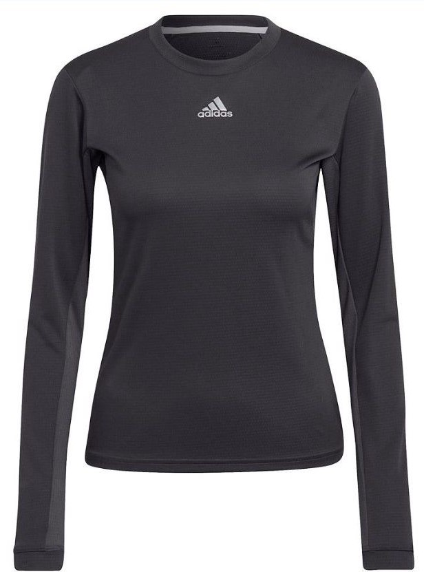 HF1788 Adidas Women's FreeLift Long Sleeve Tennis Tee (Dark Grey)