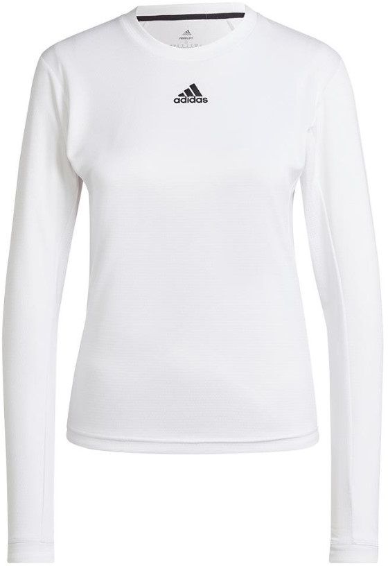 HH7700 Adidas Women's FreeLift Long Sleeve Tennis Tee (White)