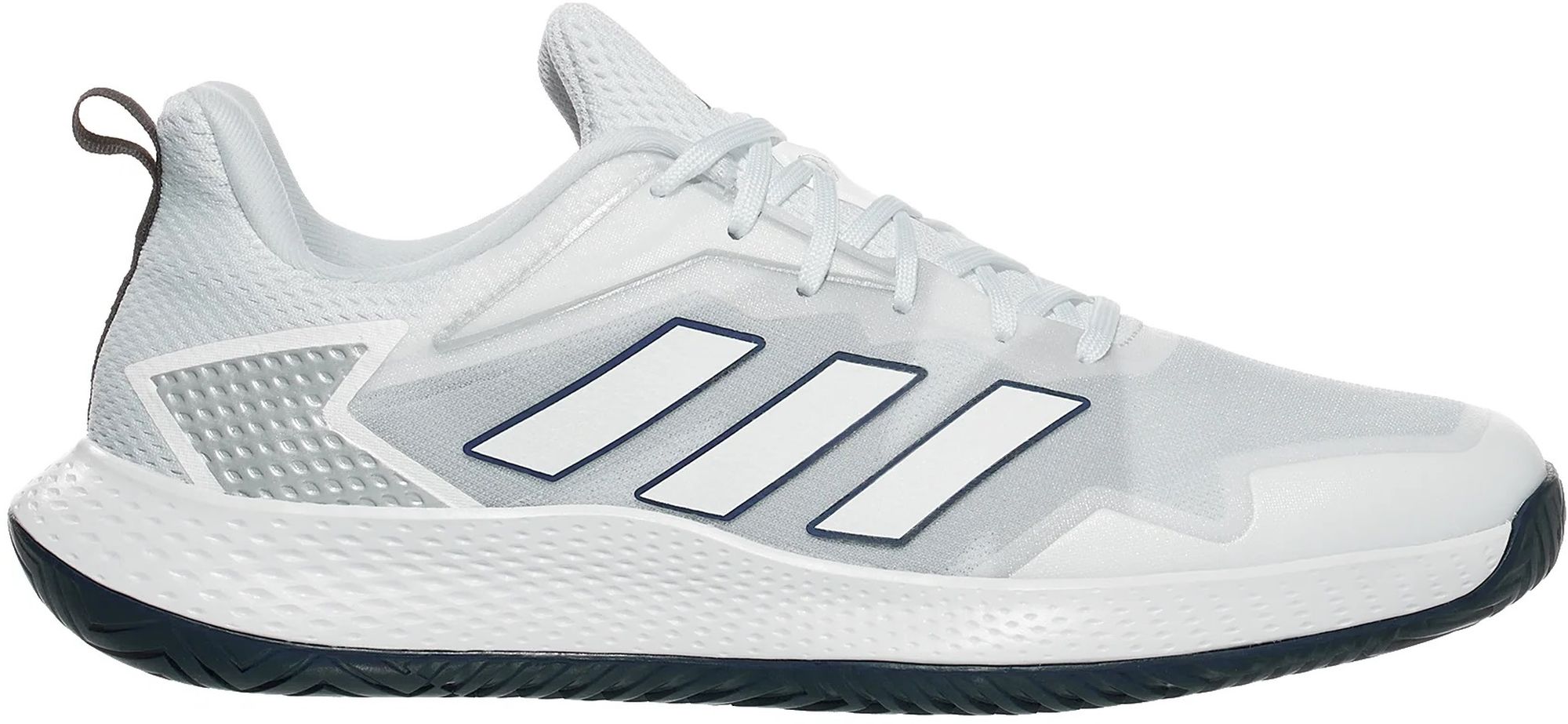 HQ8458 Adidas Men's Defiant Speed Tennis Shoes (Cloud White/Team Navy Blue)