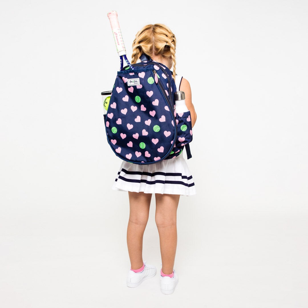 Ame & Lulu Kids Tennis Backpack With 10 Fun Patches - Perfect For Ages 4-8