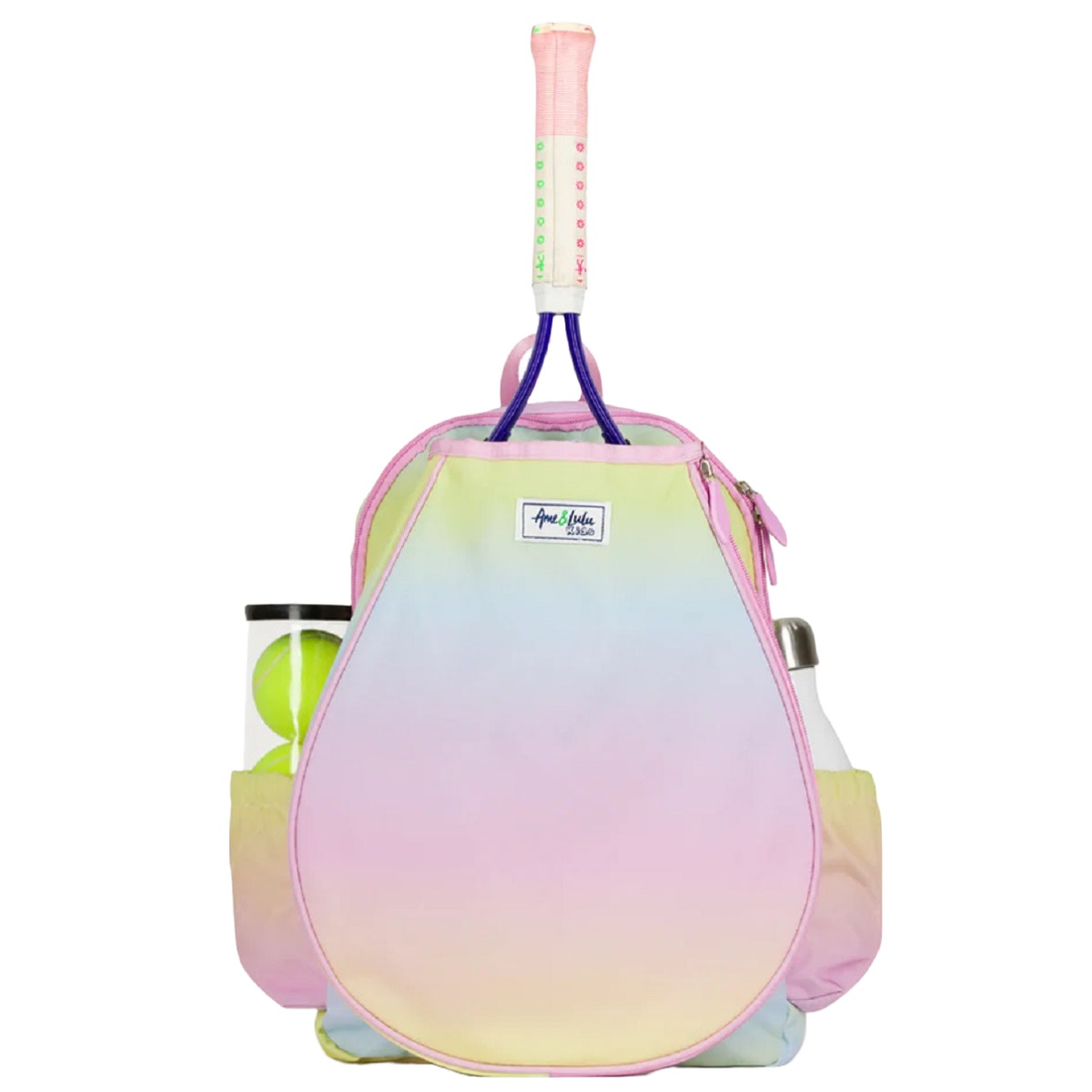 LLTBP256 Ame & Lulu Little Love Tennis Backpack (Rainbow Sherbert) - Front