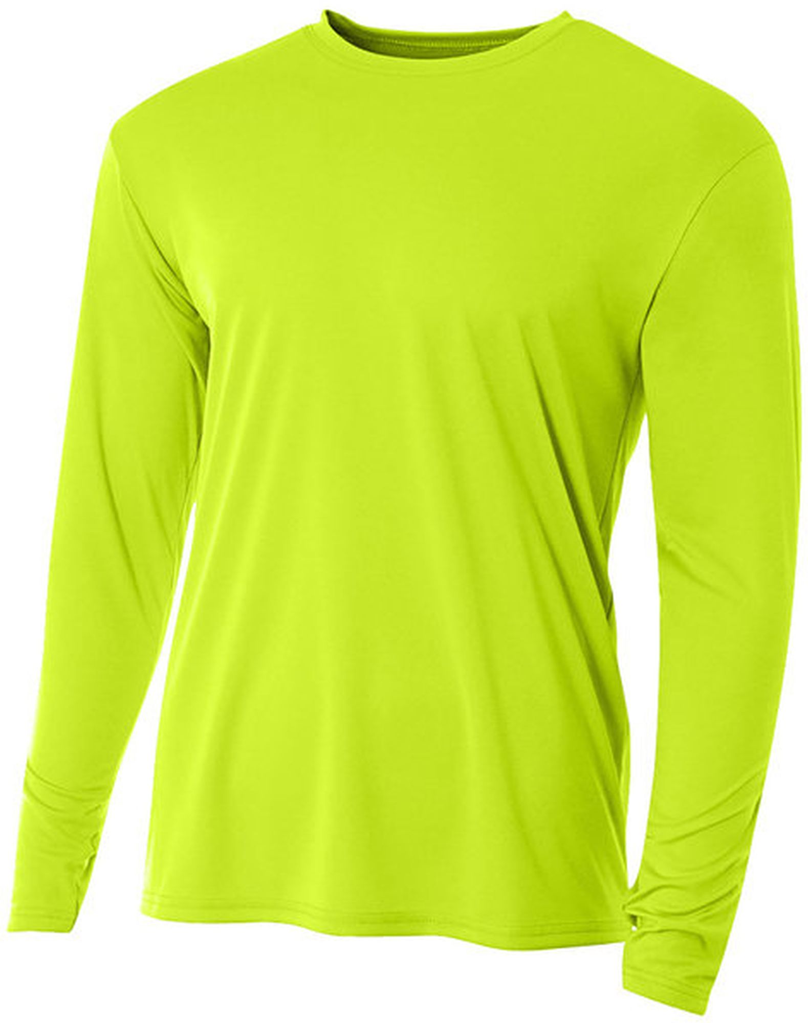 N3165-LIM A4 Men's Performance Long Sleeve Crew (Lime)