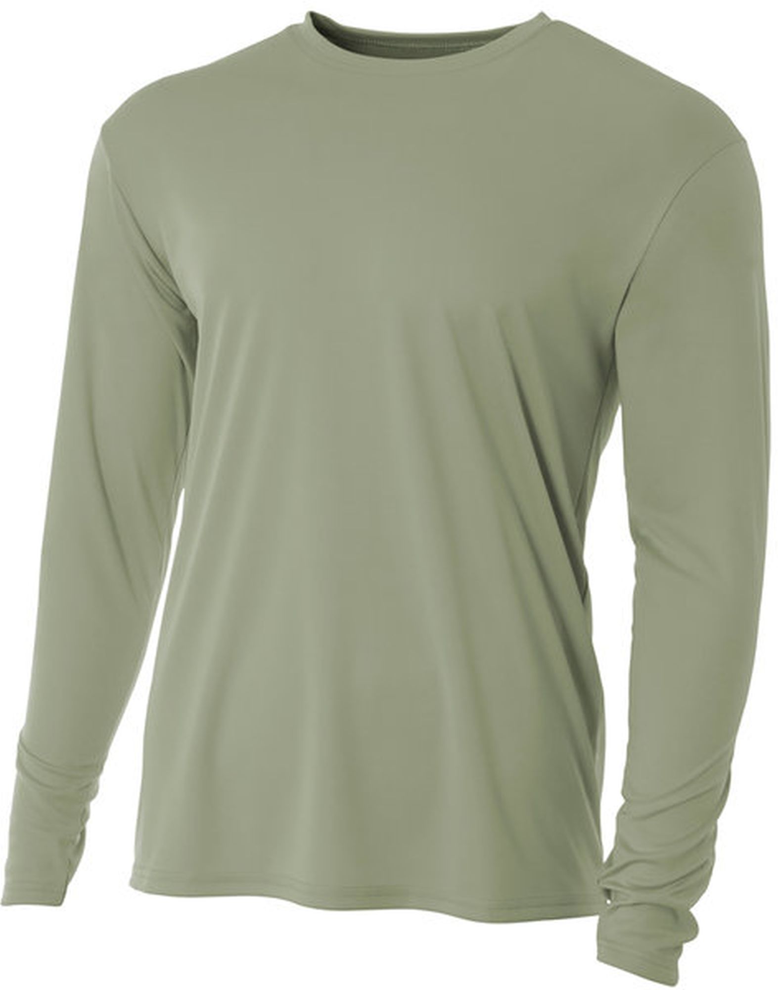 N3165-OLI A4 Men's Performance Long Sleeve Crew (Olive)