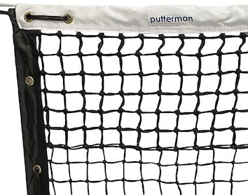 PRO1302-R Putterman 3.0mm Recreational Double Top Tennis Net - Black