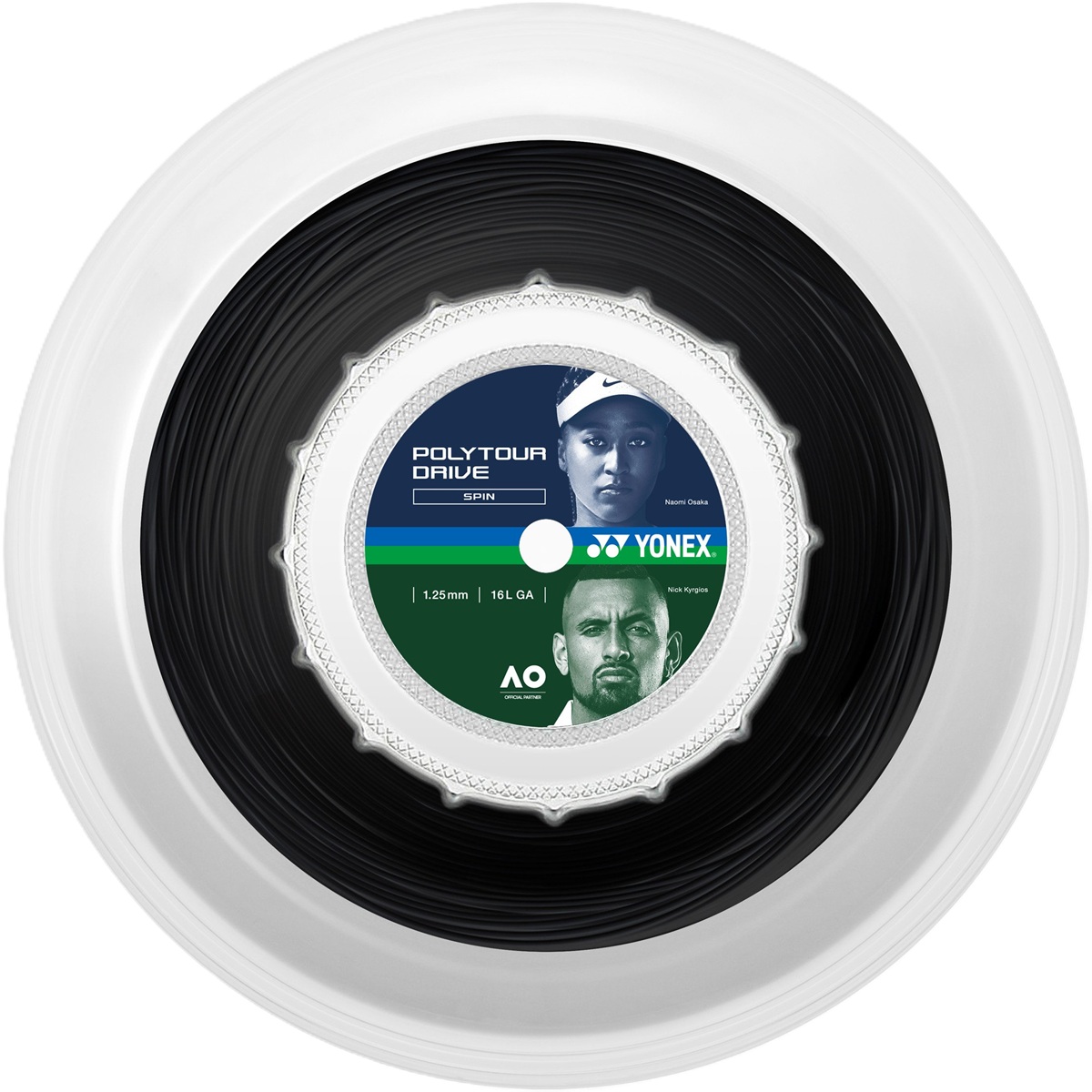 PTGD125-2 Yonex POLYTOUR  Drive 16L Tennis String (Reel) - Black