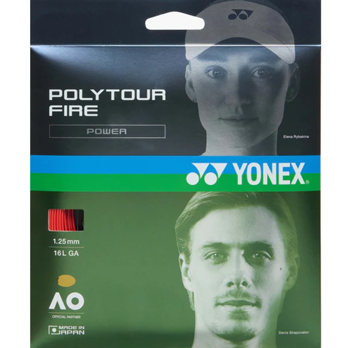 PTGF125R Yonex Poly Tour Fire 125 16L Tennis String