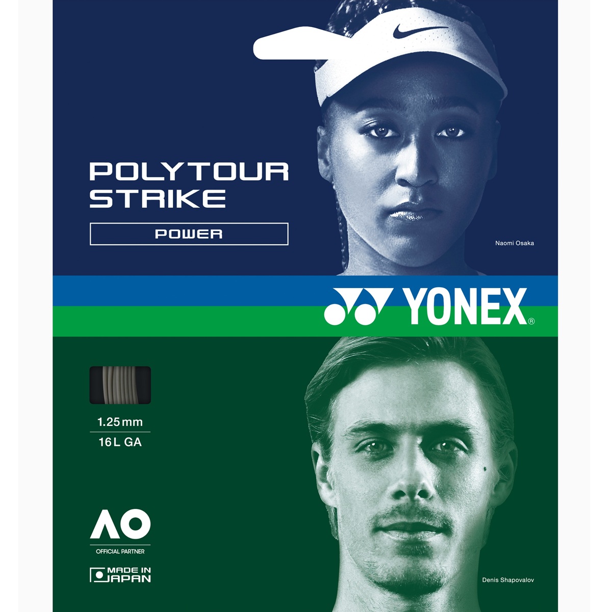 PTGST125 Yonex PolyTour Strike 125 Tennis String (Set)