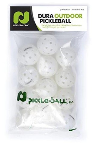 Pickle-Ball Dura Fast 40 White Outdoor Pickleball Balls (12 Pack)