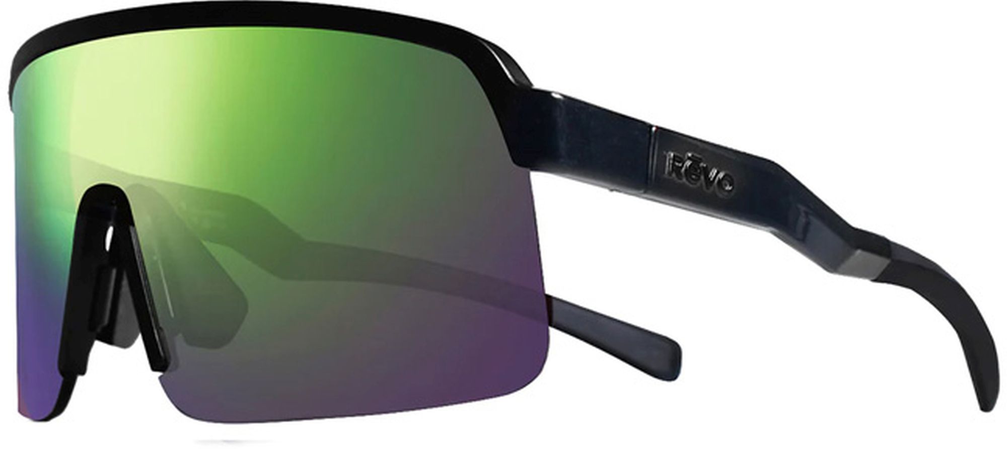 RE1213-11GN Revo Omega Sports Sunglasses (Black/Evergreen) for Tennis and Pickleball