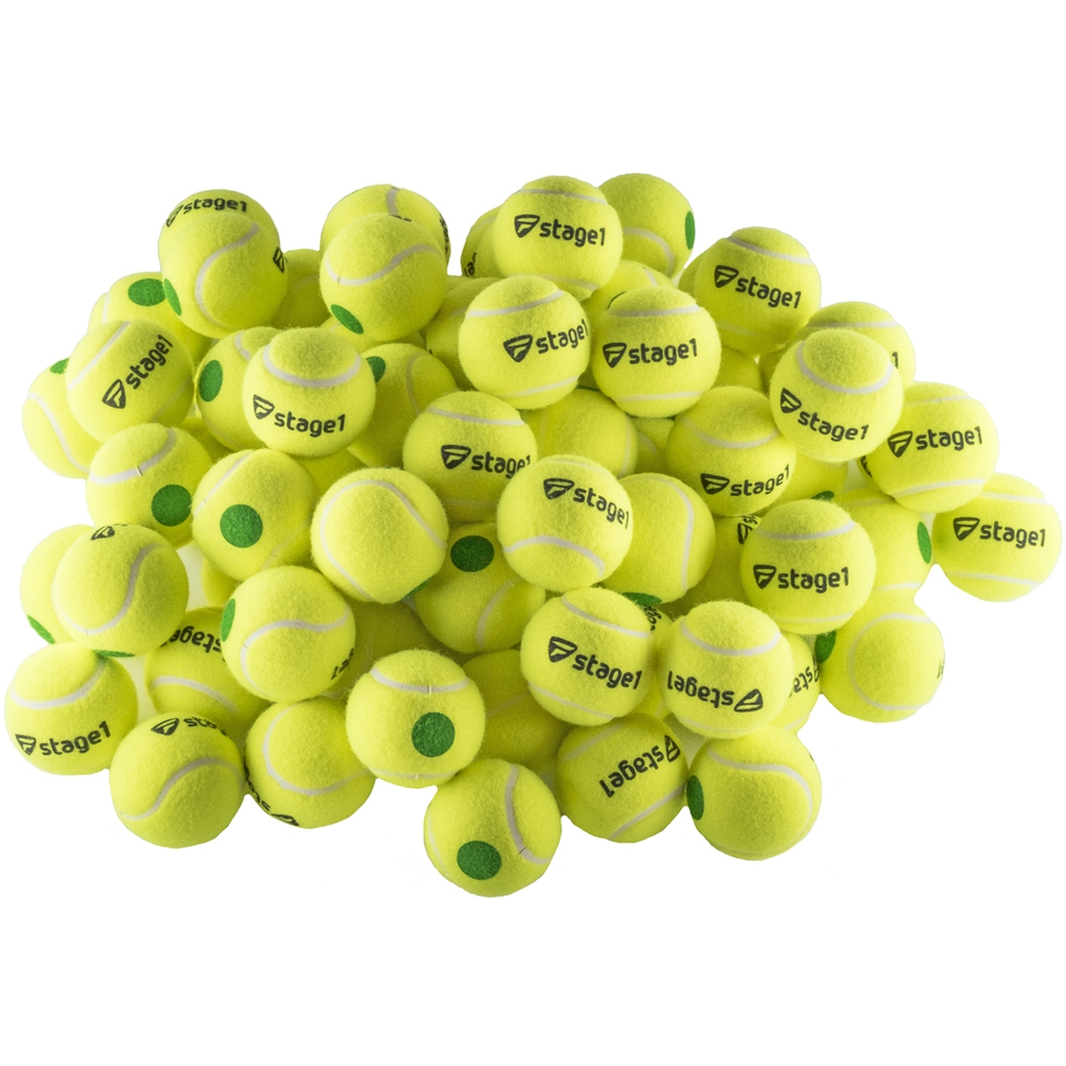 S1OD144 Tecnifibre Stage 1 Green Tennis Balls (144 Balls)