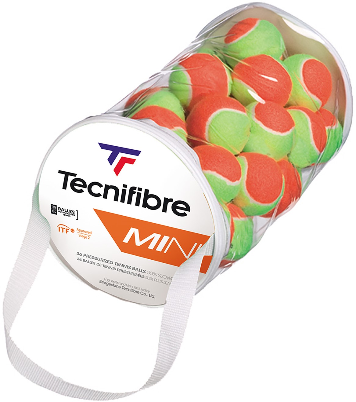 Tecnifibre Stage 2 Orange Tennis Balls (Bag of 36)