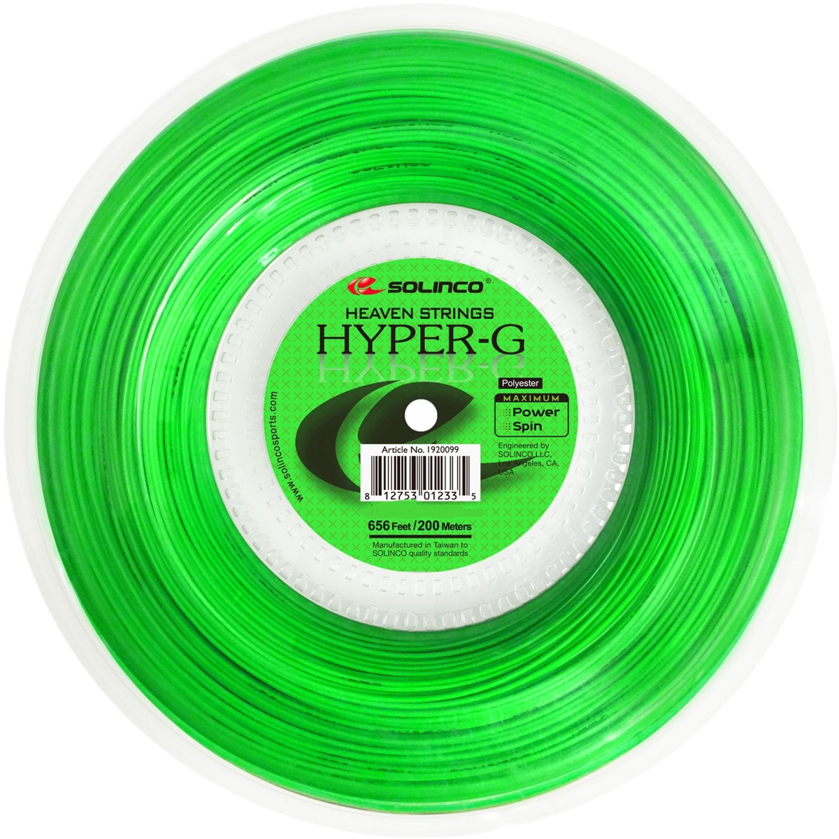 SHGR-17 Solinco Hyper-G 17g Tennis String (Reel)