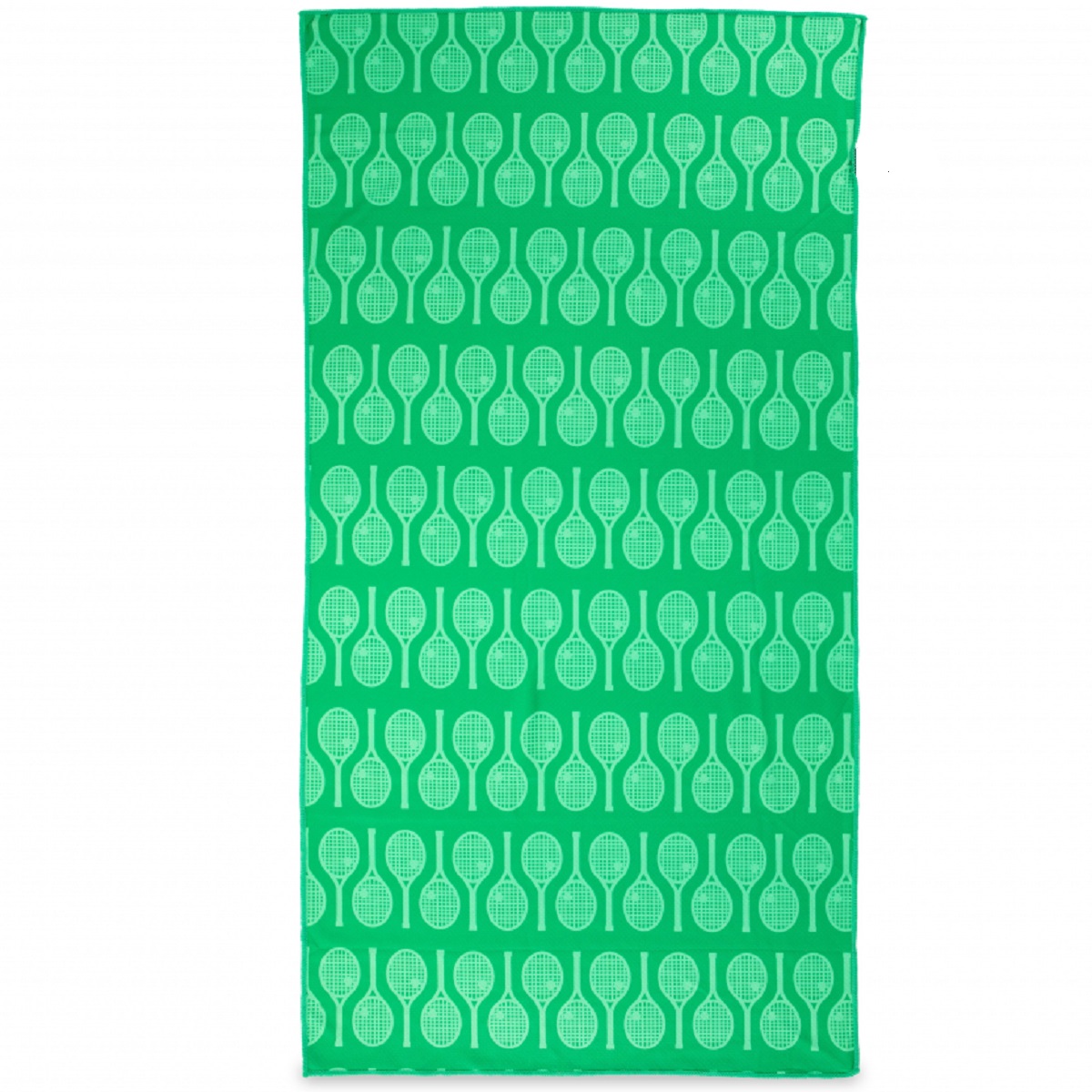 Ame & Lulu Sport Towel (Green Tonal Racquets)