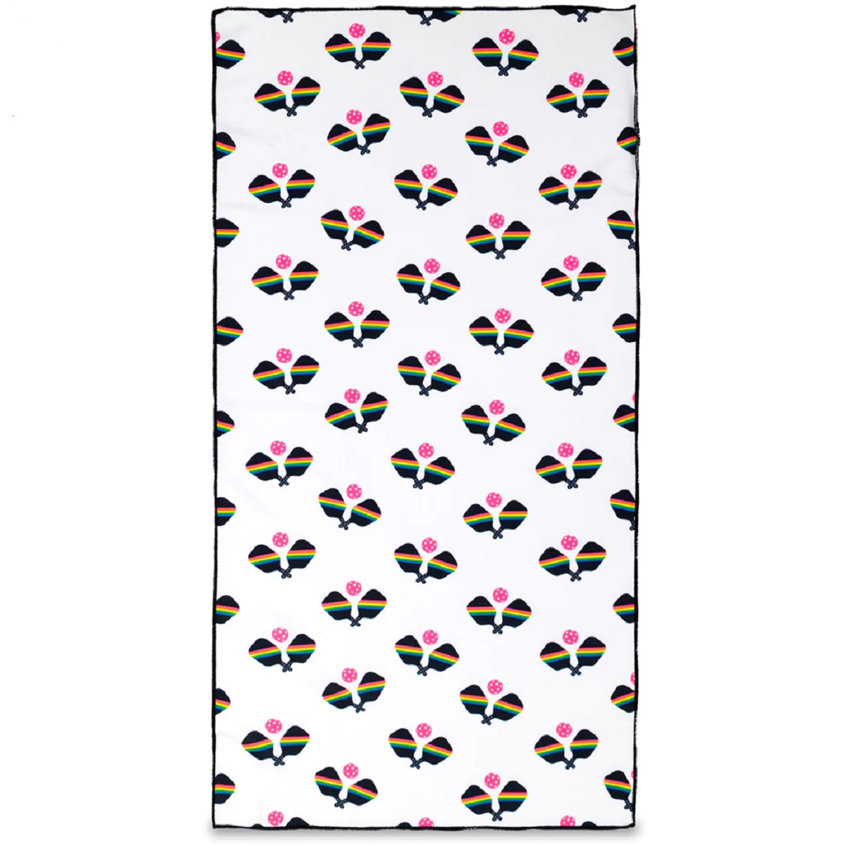 SPTWL271 Ame & Lulu Pickleball Sport Towel (Rainbow Paddles)