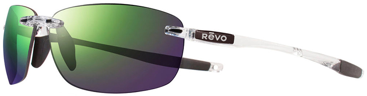 SRDE1-CLR Revo Descend Fold Sports Sunglasses (Crystal/Evergreen)