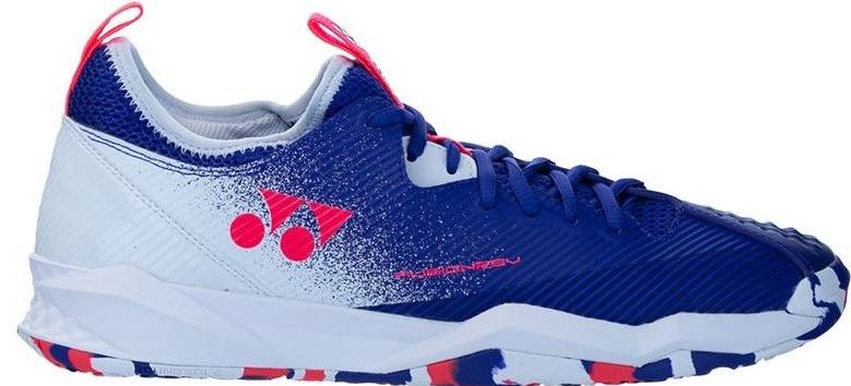 STFR4WRB Yonex Men's FusionRev 4 Tennis Shoes (White/Royal Blue)