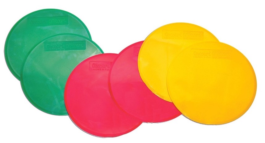 TABS Rubber Big Spot Training Markers for Tennis Court Drill Practice (Set of 6)