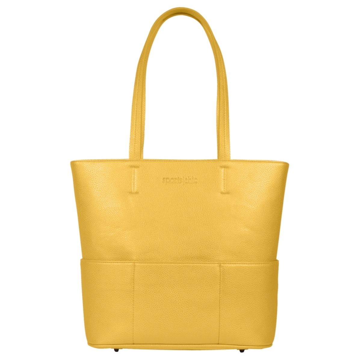 TOTEM-Y - SportsChic Women's Vegan Midi Tote Bag (Saffron Yellow)