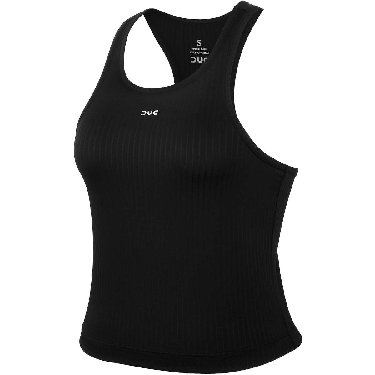 W2210-BK DUC Bonita Women's Crop Cut Tennis Tank Top (Black)