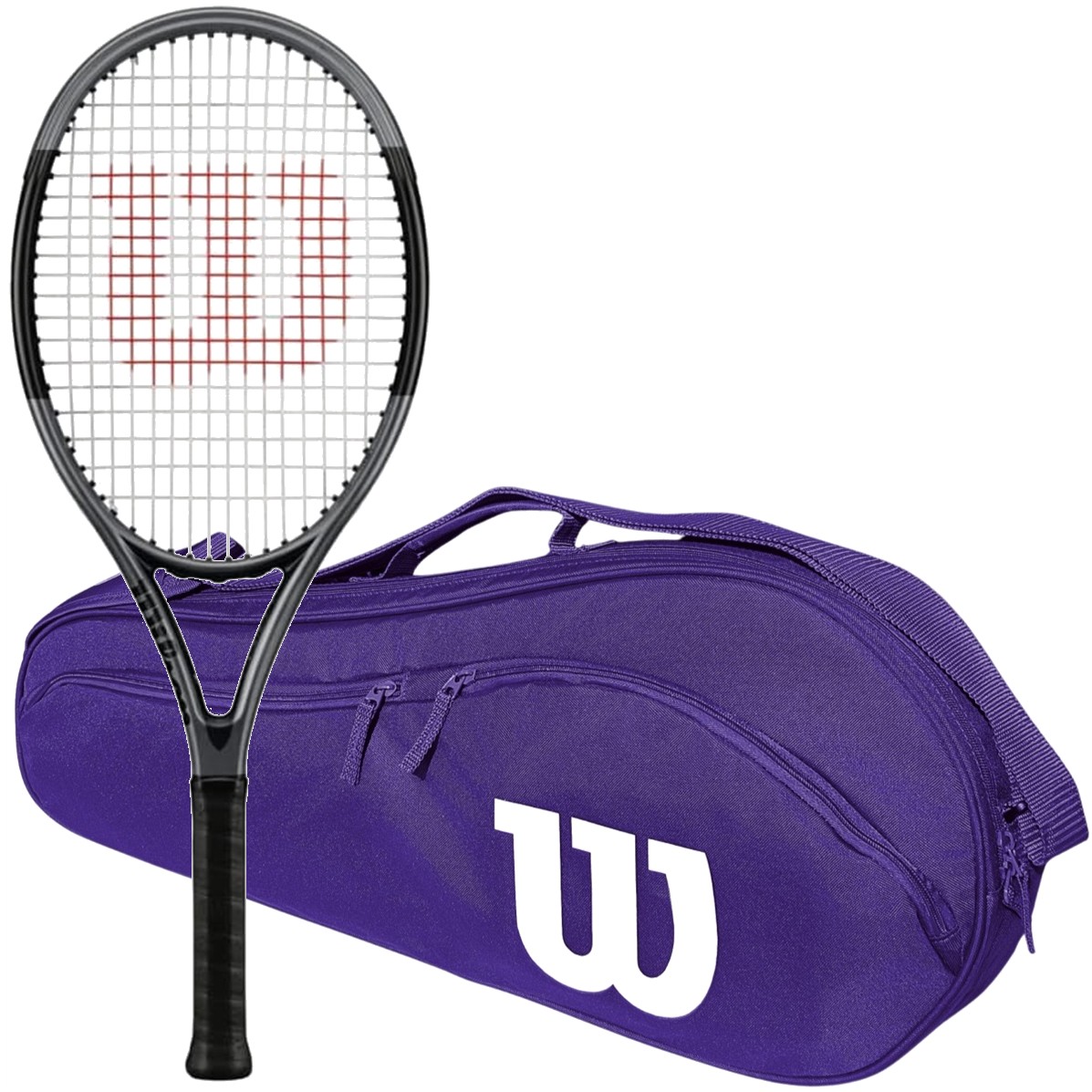 WR056410U-WR8047604001 Wilson H2 Hyper Hammer Tennis Racquet Bundled w Advantage 2.5 Tennis Bag (Purple)