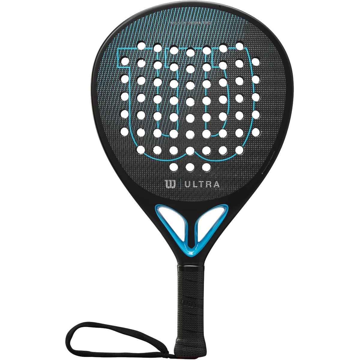 WR066711U Wilson Ultra Pro v2 Padel Racket (Black/Bright Blue)