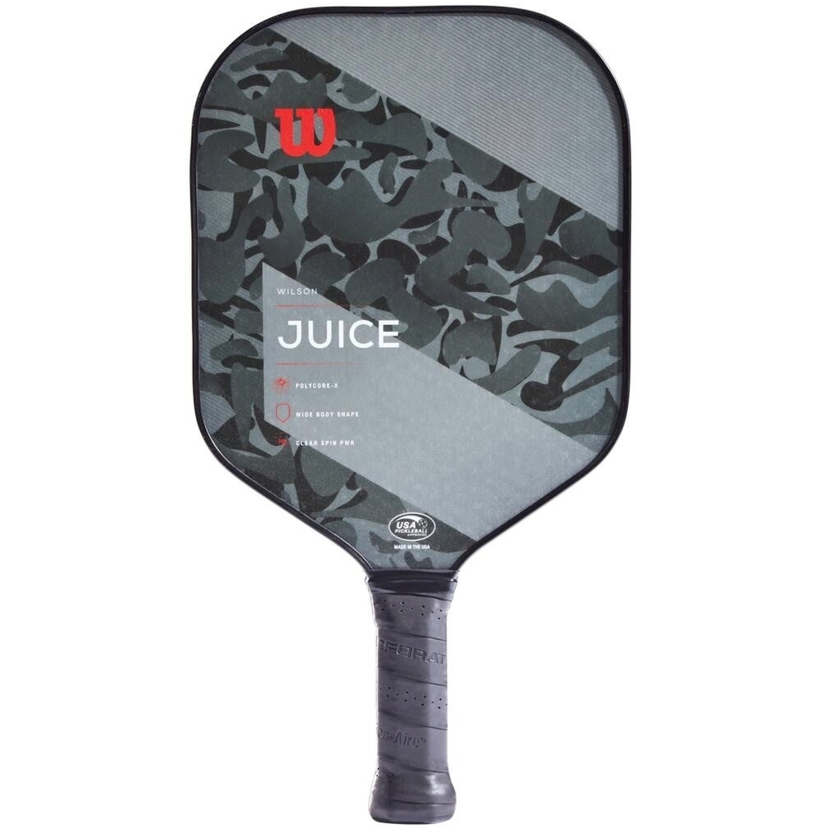WR098111U Wilson Juice Camo Pickleball Paddle (Gray)