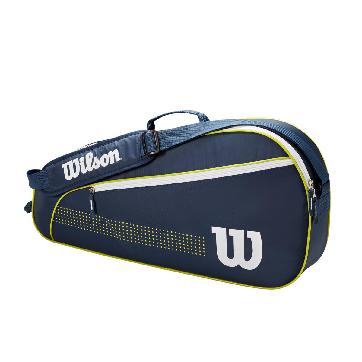 Wilson Junior 3 Pack Tennis Bag (Navy/White/Lime Green)
