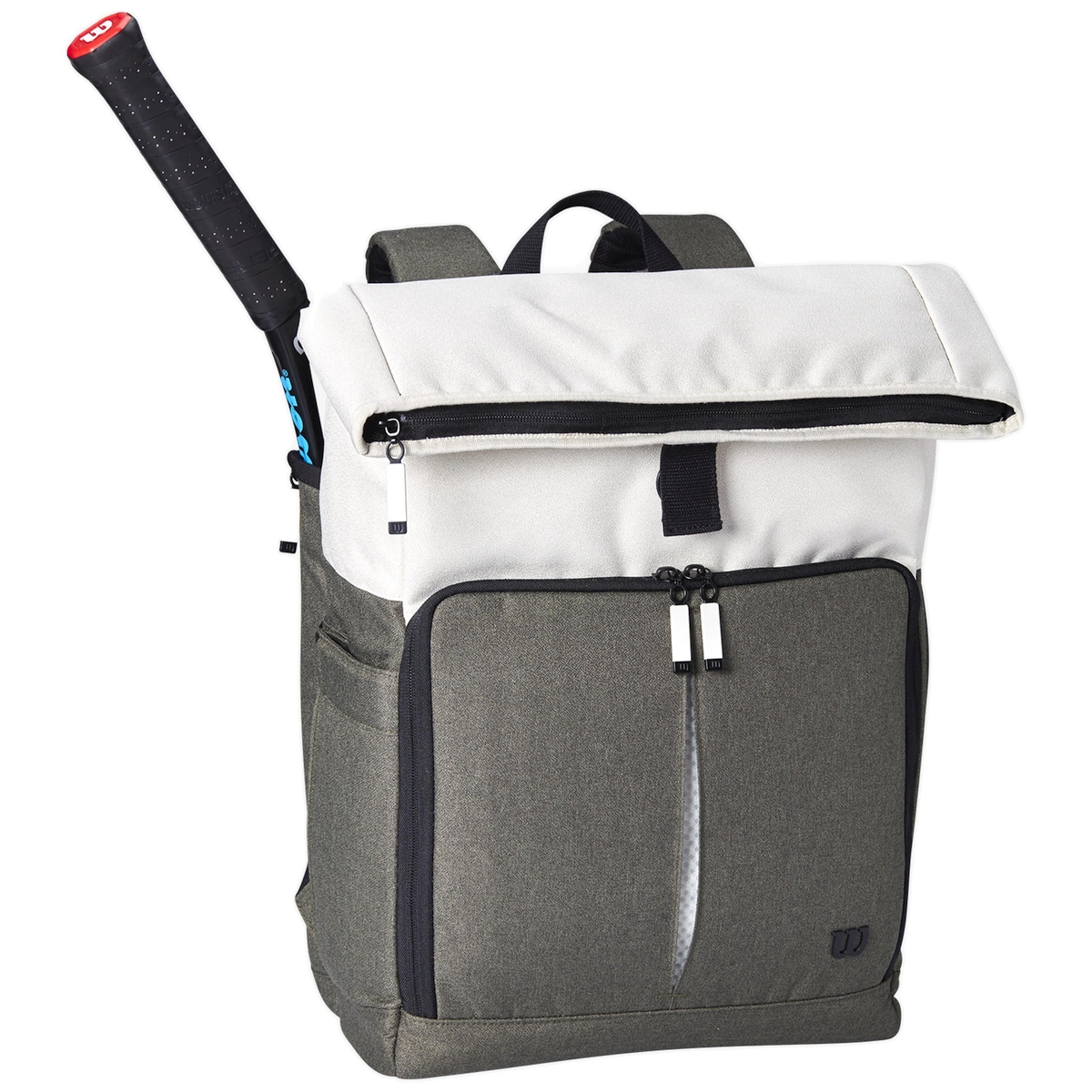 WR8017401001 Wilson Women's Tennis Backpack (Cream/Forest Green/Black)