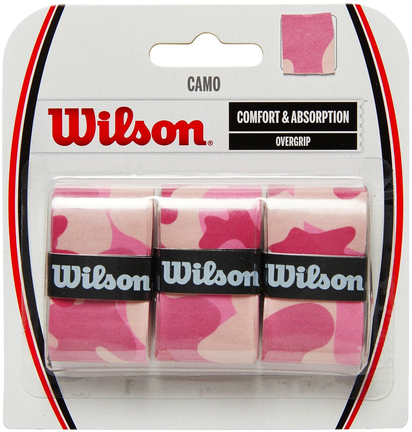 WR8417401 Wilson Pro Overgrip 3 Pack (Pink Camo)