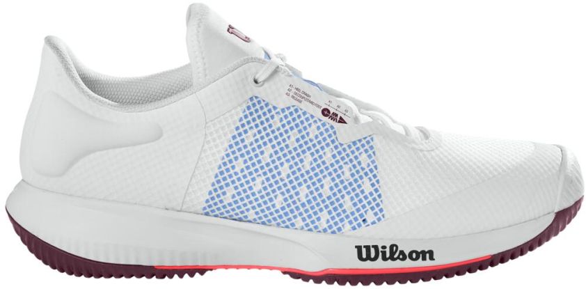 WRS327570 Wilson Women's Kaos Swift Tennis Shoes (White/Chambray Blue/Fig)