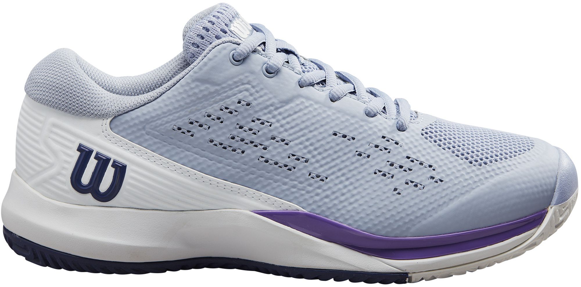 WRS330820U Wilson Women's Rush Pro ACE Tennis Shoes (Eventide/White/Royal Lilac)