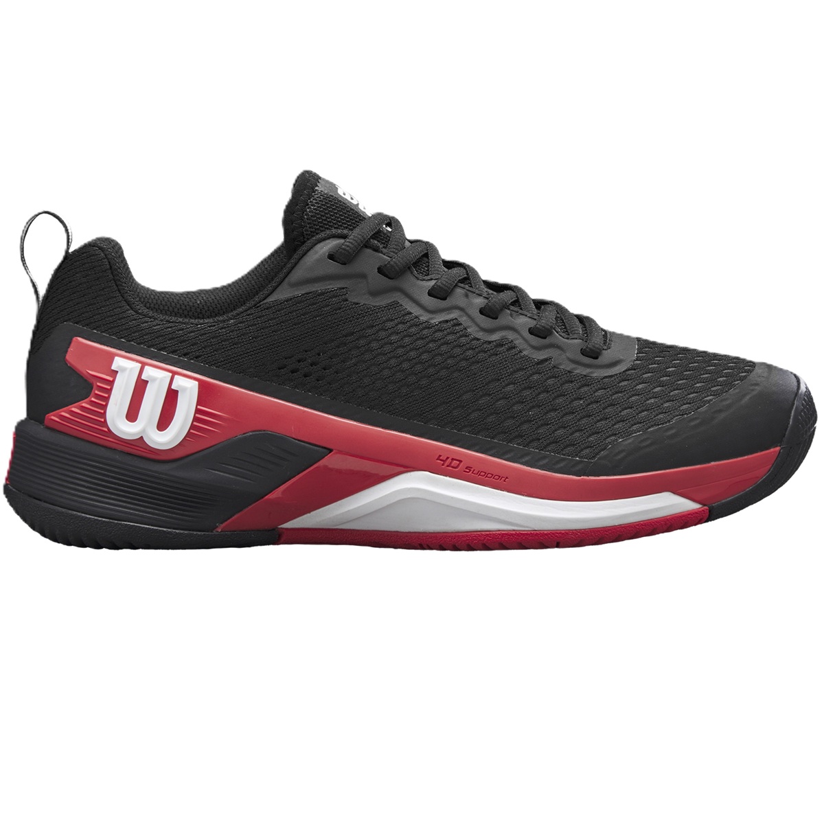 WRS334330U Wilson Men's Rush Pro 4.5 Tennis Shoes (Black/Infrared/White)