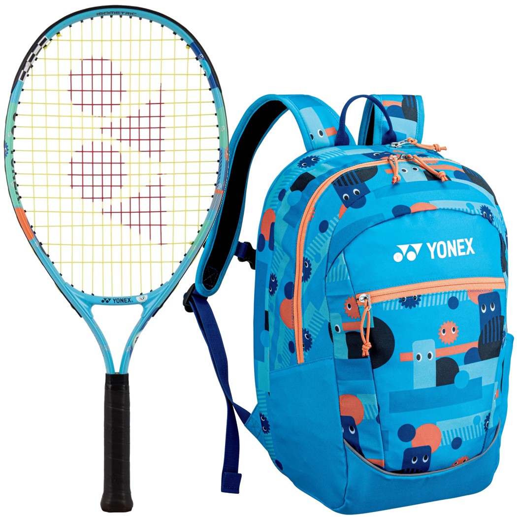 Yonex Junior Tennis Bundle (Ocean Blue) - 1 Racquet & 1 Backpack