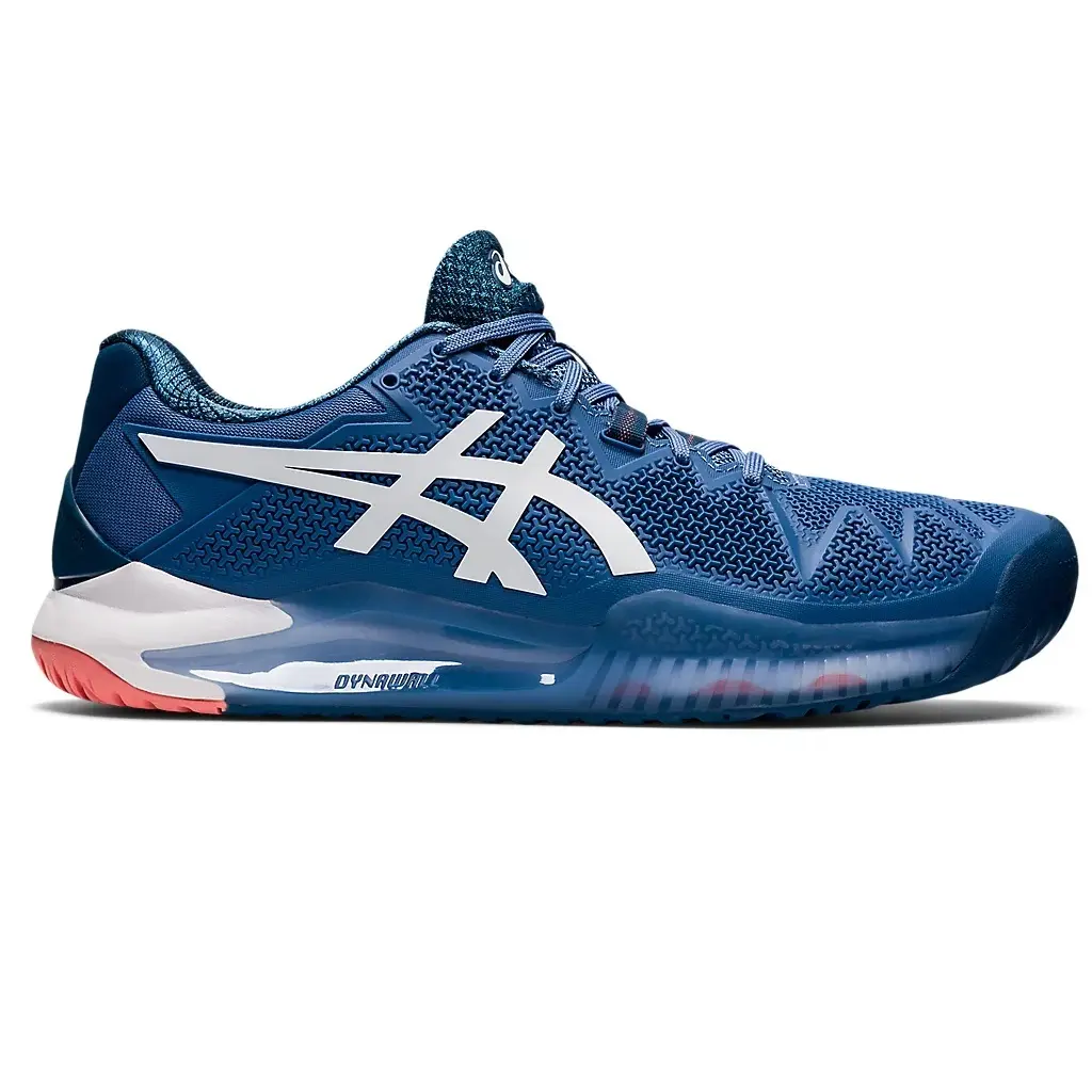 ASICS Men's Gel-Resolution 8 (2E) Tennis Shoes (Blue Harmony/White)