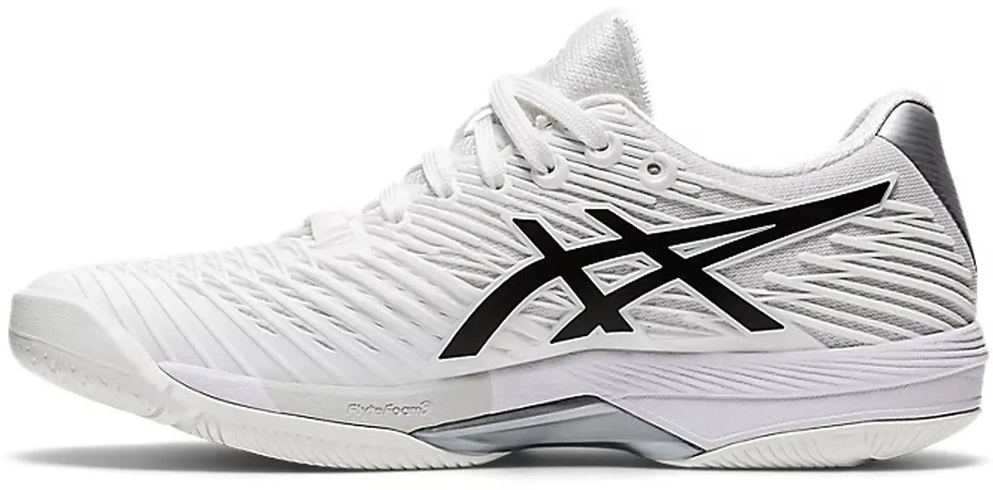 Asics Women #39 s Solution Speed FF 2 Tennis Shoes (White/Black)