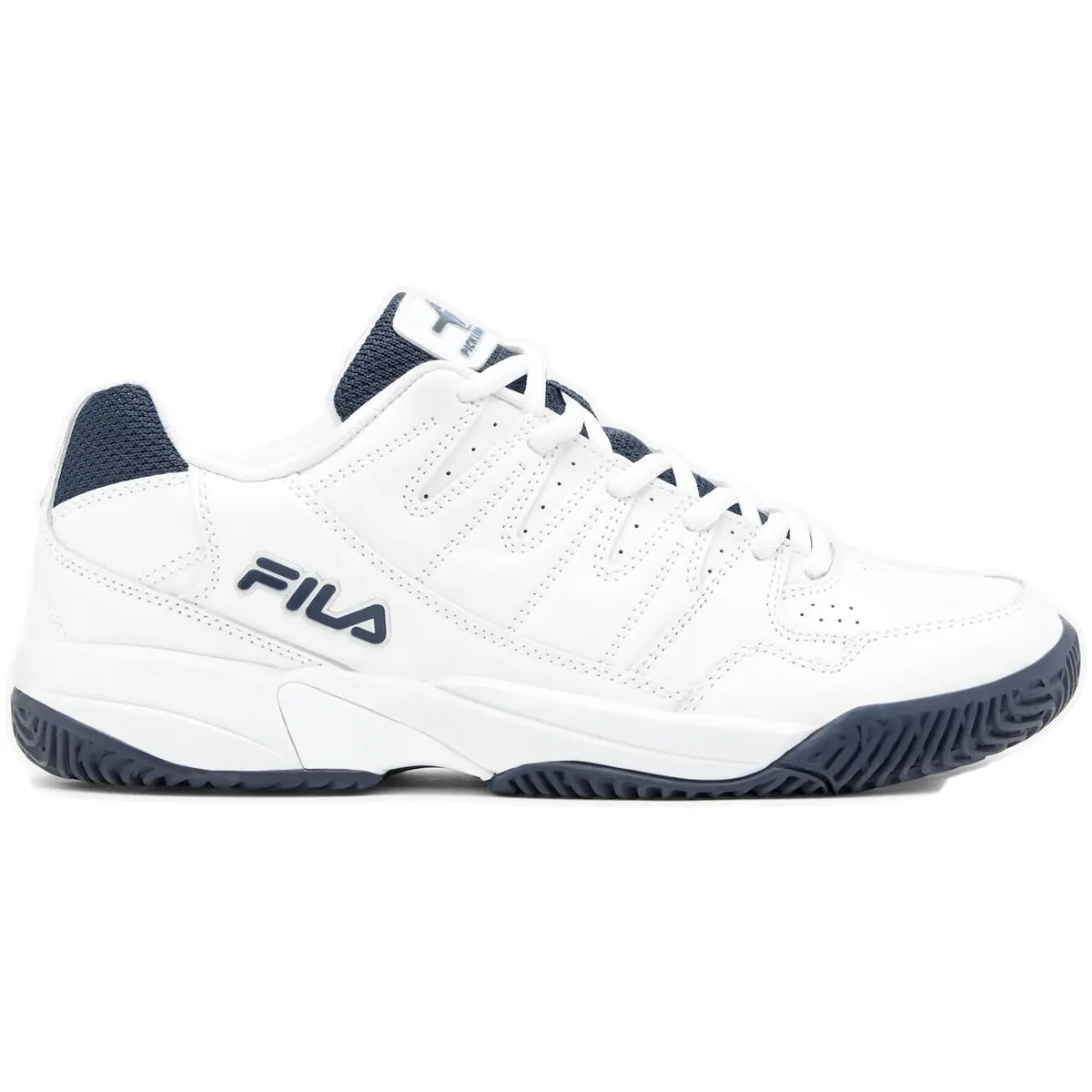 Fila Men's Double Bounce Pickleball Shoes (White/Navy/White)
