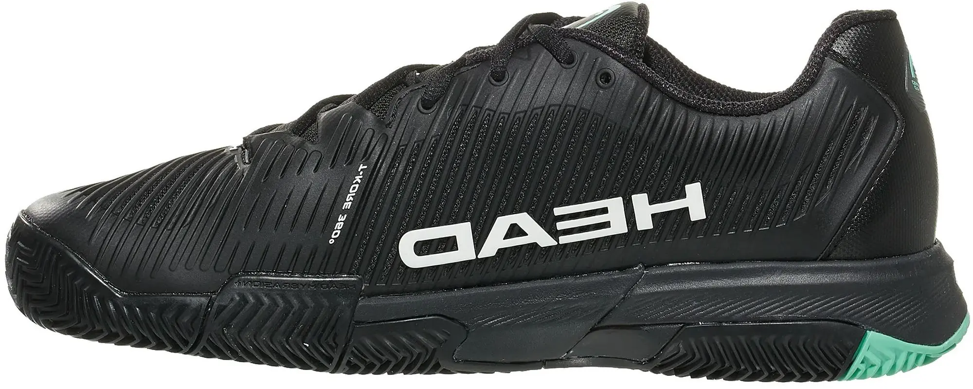 Head Men's Revolt Pro 4.0 Clay Court Tennis Shoes (Black/Teal)