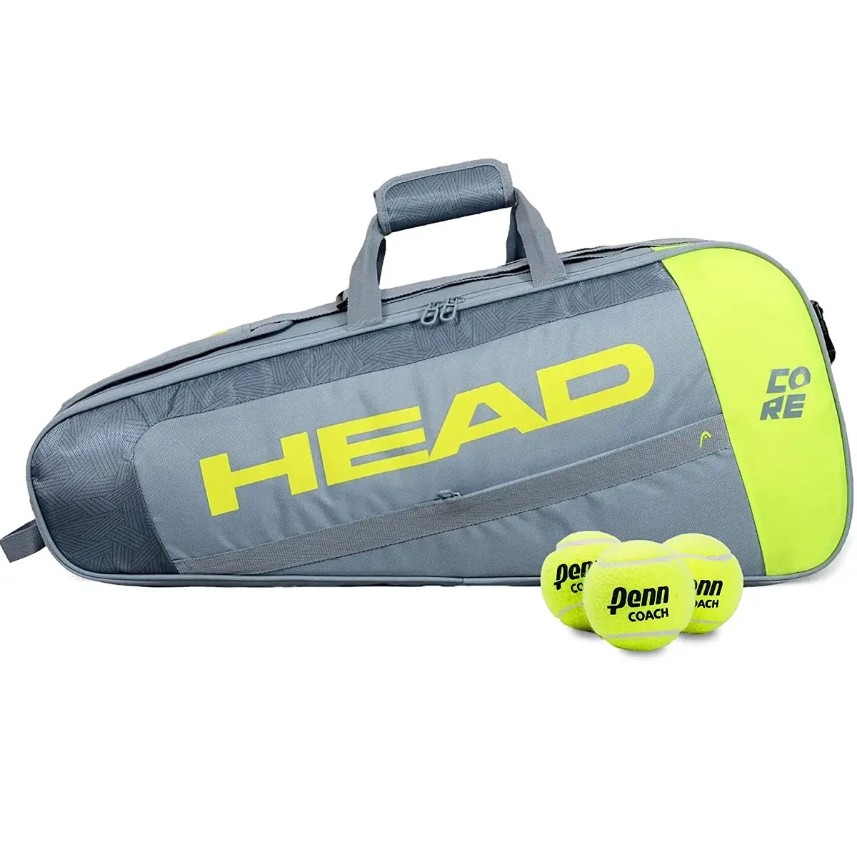 HEAD Core 3R Pro Tennis Racquet Bag (Grey/Yellow)