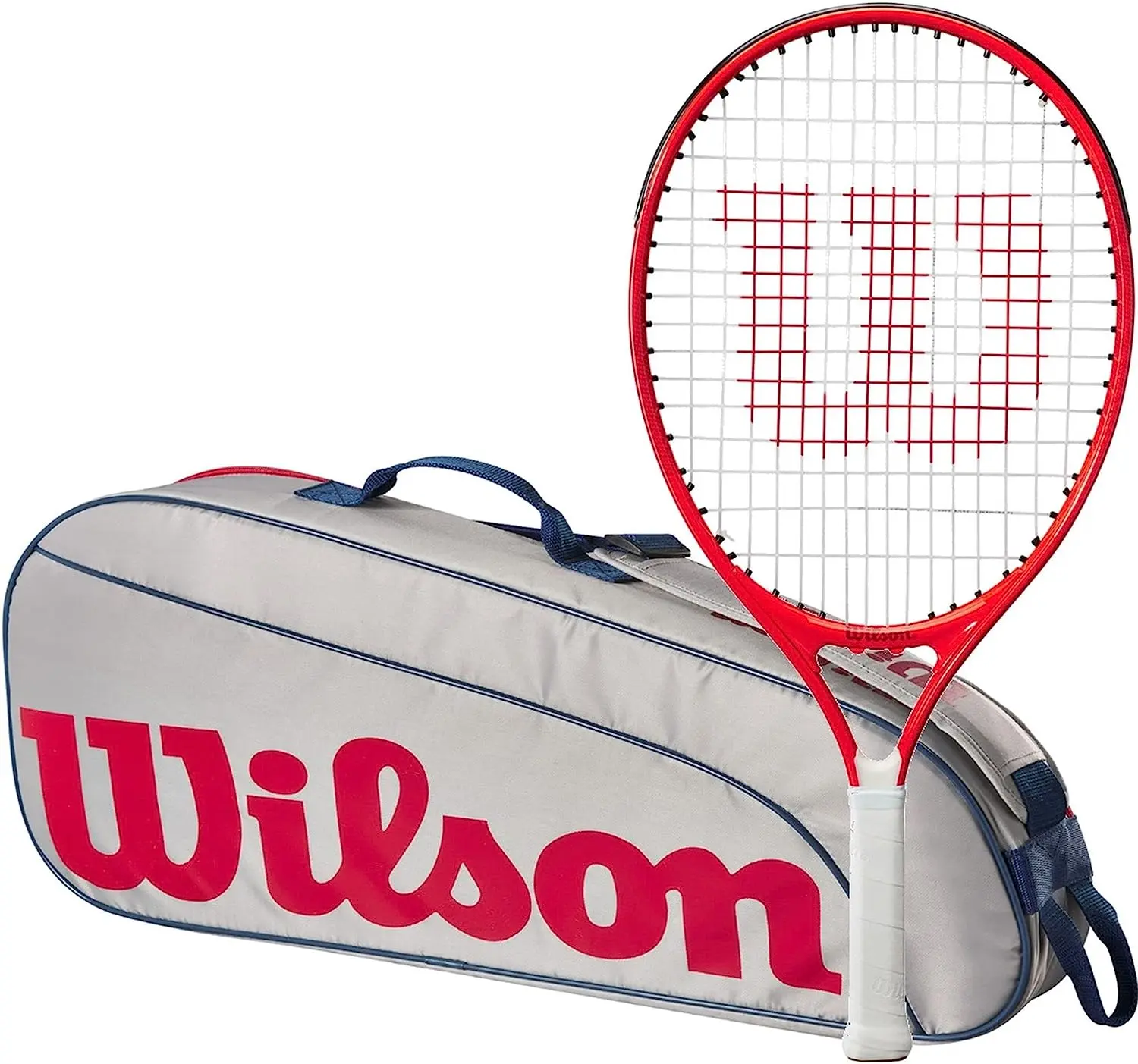 Wilson Roger Federer Junior Tennis Racquet + 3pk Bag (Grey/Red)